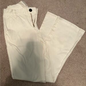White flare dress pants